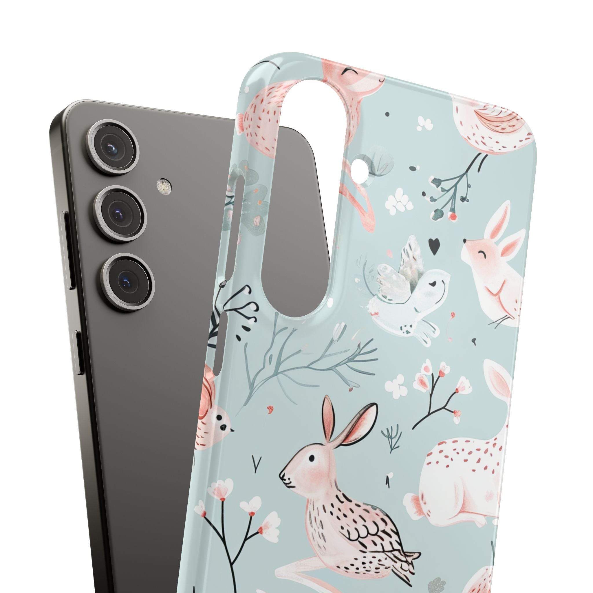 Whimsical Bunny Blossom - Slim Samsung S24 Phone Case