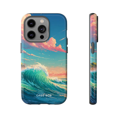 Turquoise Curl iPhone 14 Pro Case - Tough