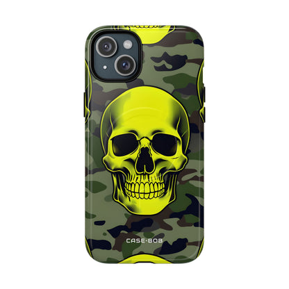 Neon Skull Camo iPhone 15 Plus Case - Tough+