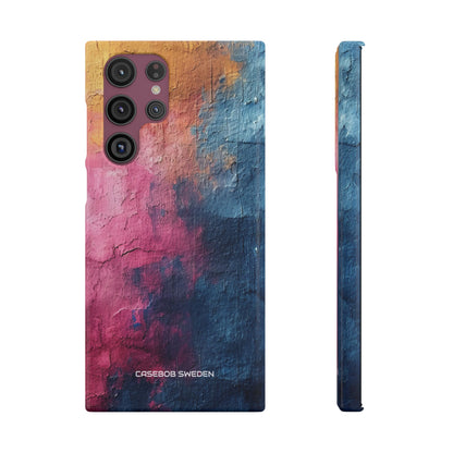 Blue Pink Abstract - Slim Samsung S22 Phone Case