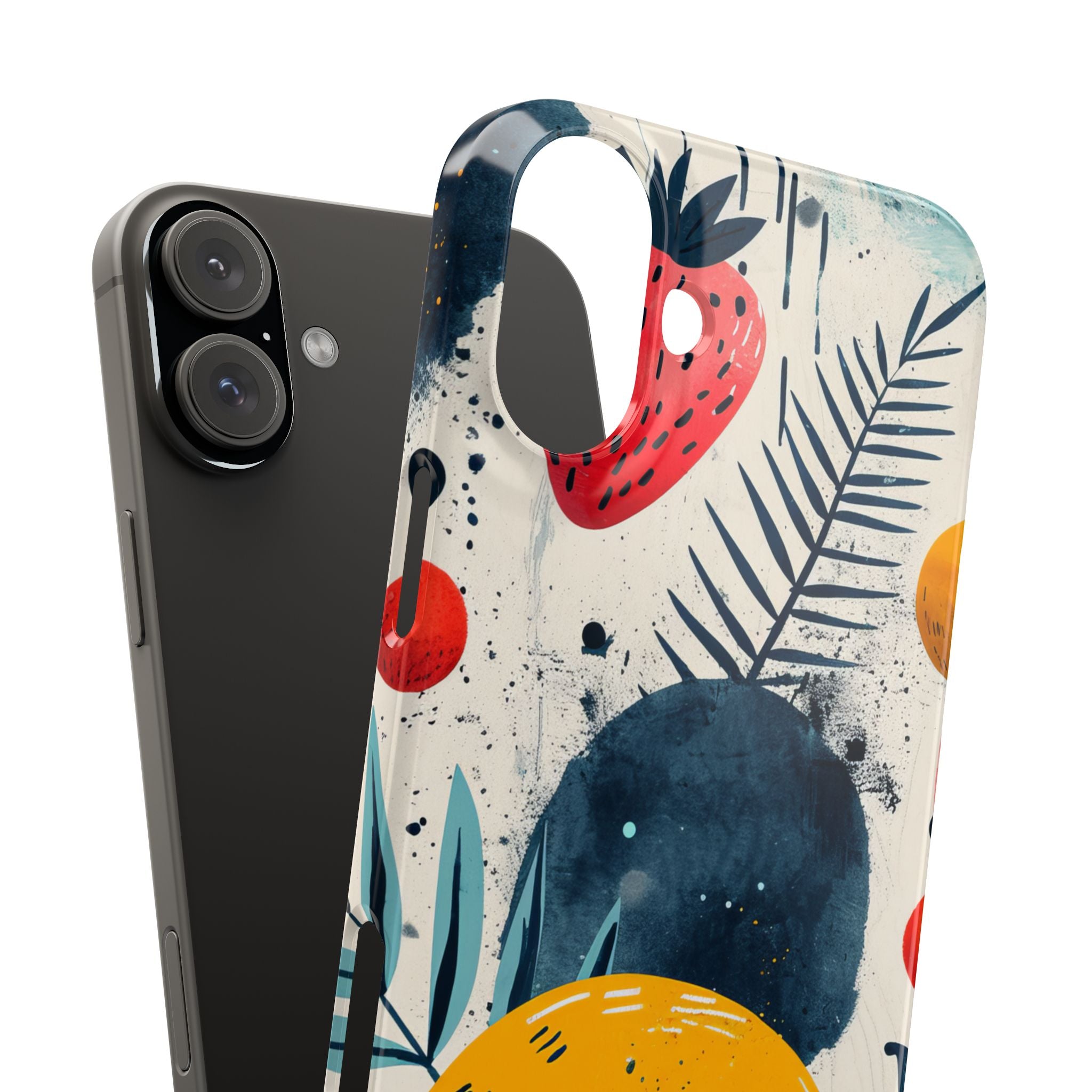 Vibrant Fruit Canvas - Slim iPhone 16 Phone Case