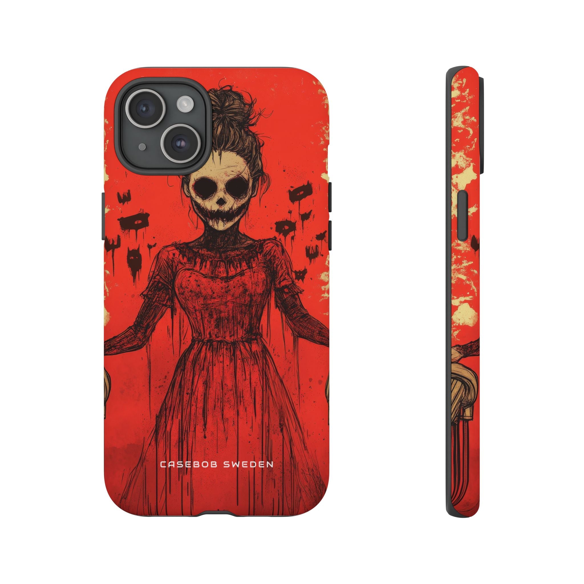 Haunting Scarlet Descent iPhone 15 - Tough Phone Case