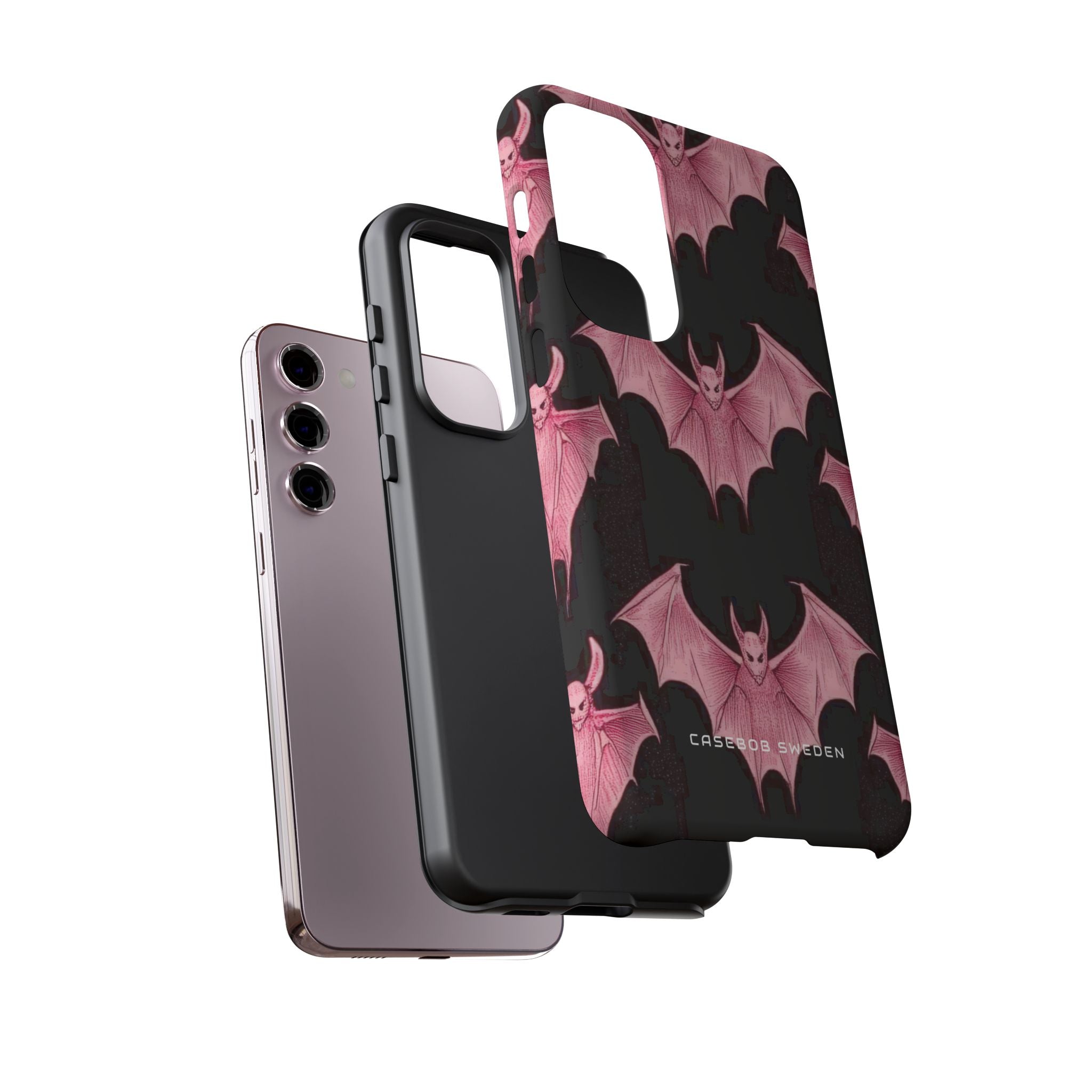 Gothic Pink Bats Aflame Samsung S23 - Tough Phone Case