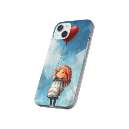 Heart Balloon Whimsy iPhone 14 Case - Soft