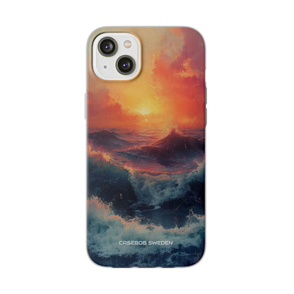 Ocean Sunset Waves - Flexi iPhone 14 Phone Case