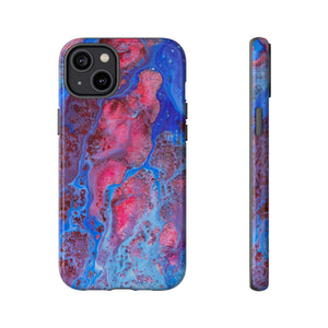 Red Mountain Ink Art iPhone Case (Protective) iPhone 14 Plus Glossy Phone Case