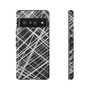 White Line Elegance - Protective Phone Case