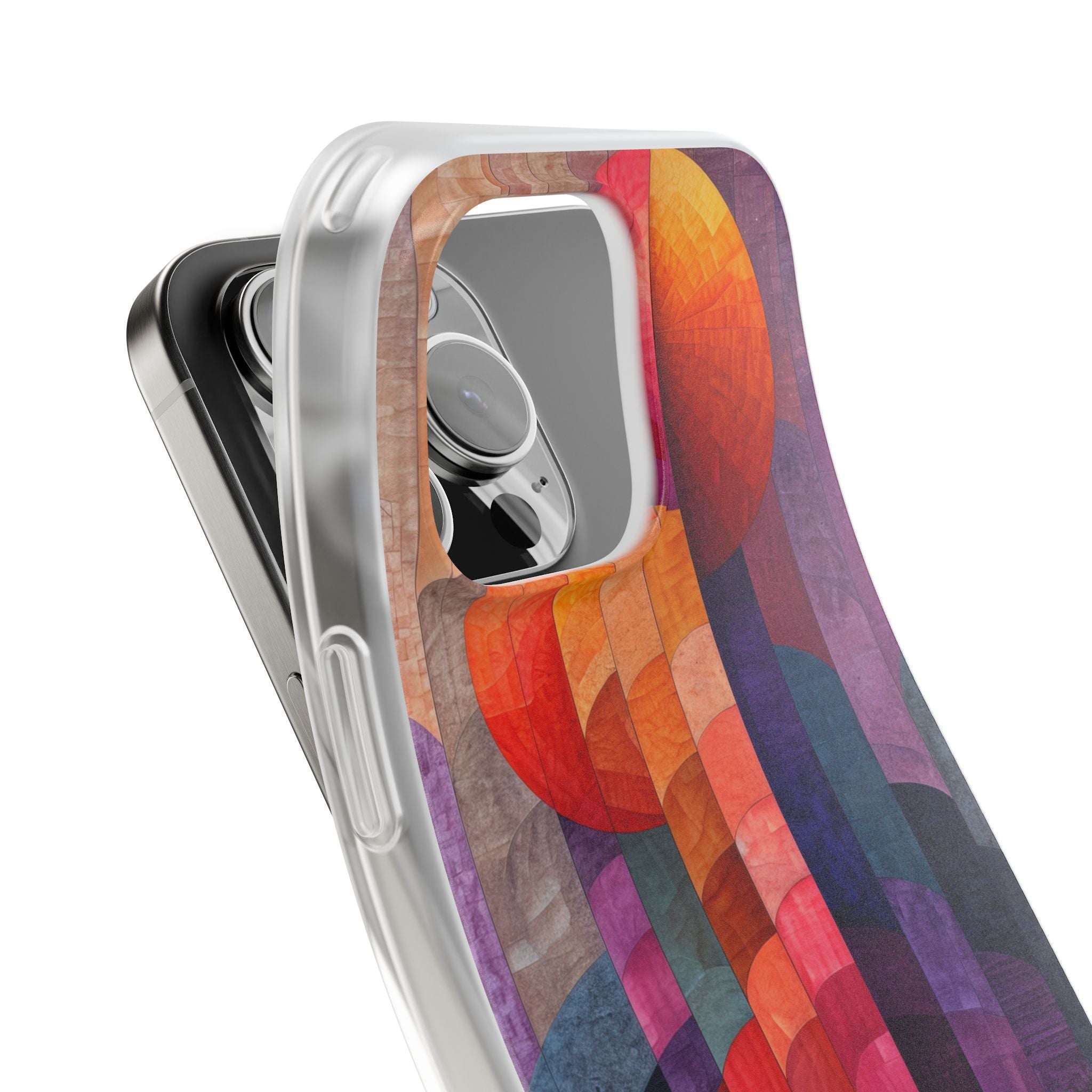 Purple Orange Abstract - Flexi iPhone 16 Phone Case