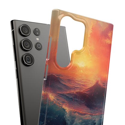 Ocean Sunset Waves - Slim Samsung S23 Phone Case