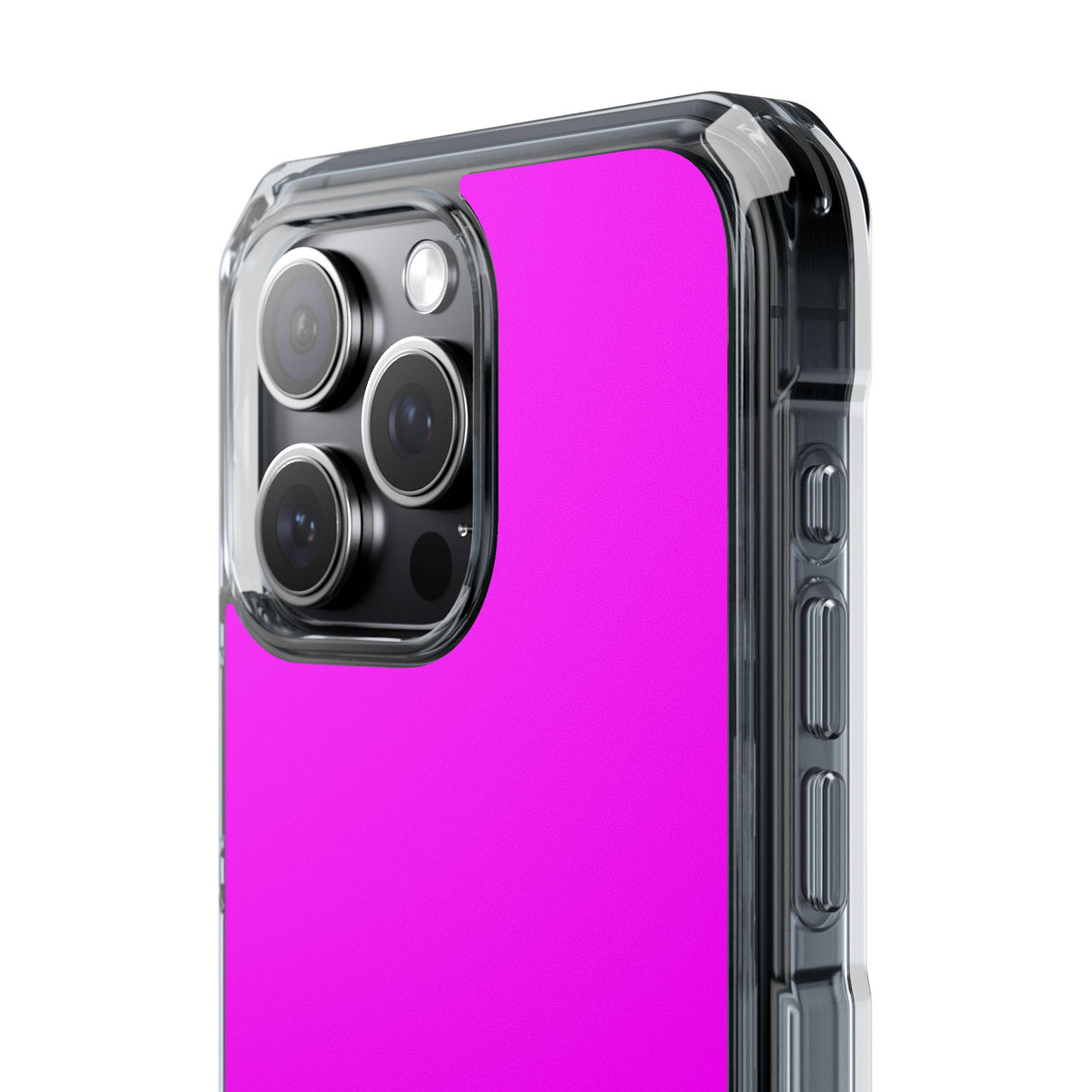 Magenta | Handyhülle für iPhone (Clear Impact Case - Magnetisch) 