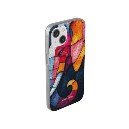 Elephant Mosaic iPhone 14 Case - Soft