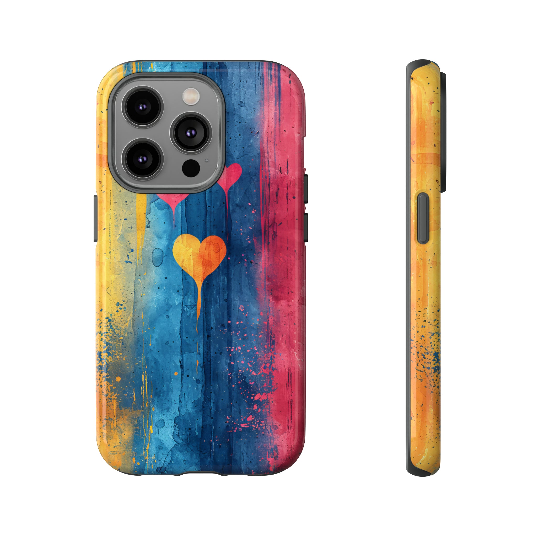 Watercolor Stripe Bliss - Protective Phone Case