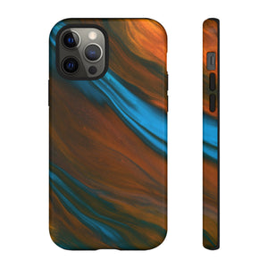 Orange Swipes Ink Art iPhone Case (Protective) iPhone 12 Pro Glossy Phone Case