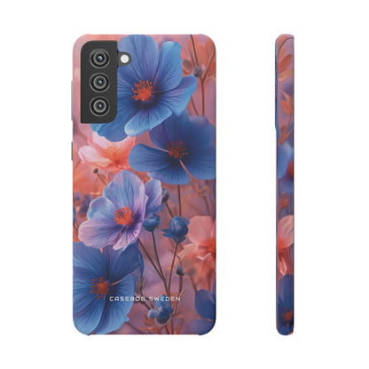 Harmonious Blooming Blues and Pinks Samsung S21 - Slim Phone Case