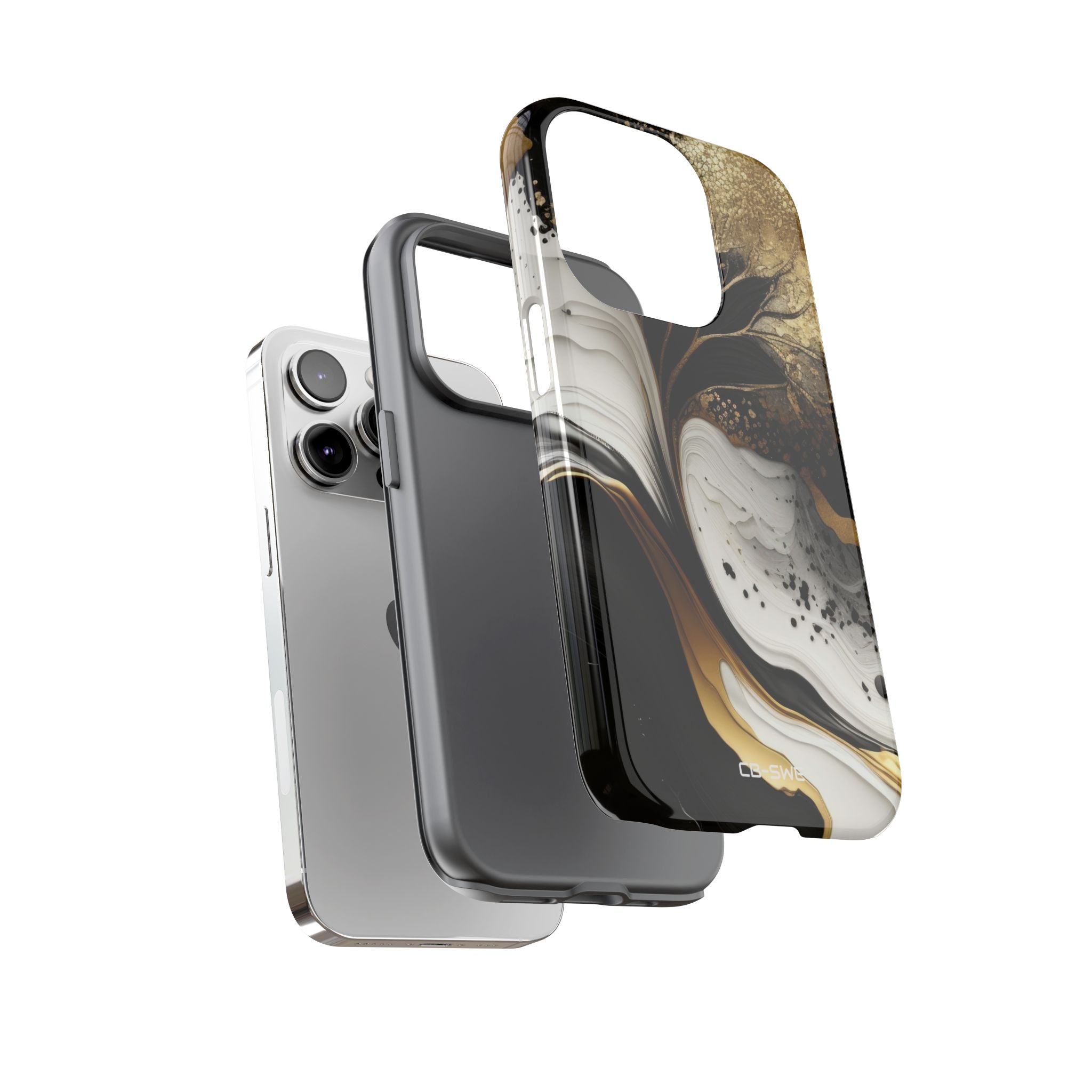 Gold Swirl Elegance - iPhone Case