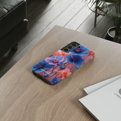 Blue Peach Blossoms - Tough Samsung S22 Phone Case