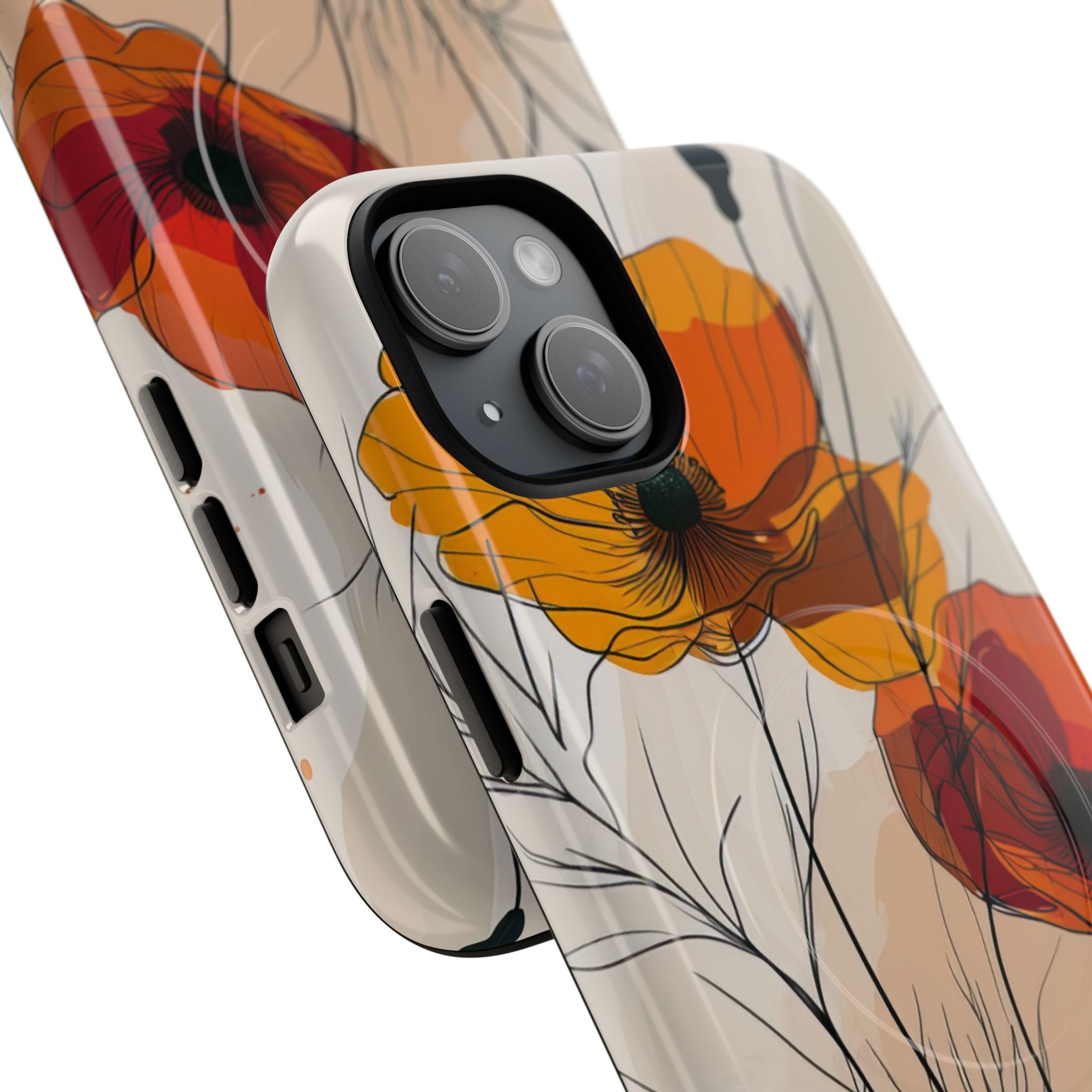 Golden Bloom Dance iPhone 15 - Tough+