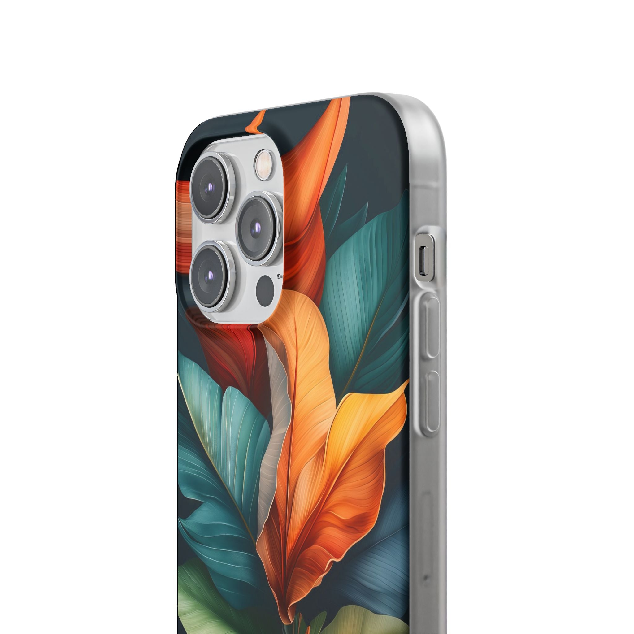 Tropical Leafburst iPhone 14 Pro Max Case - Soft