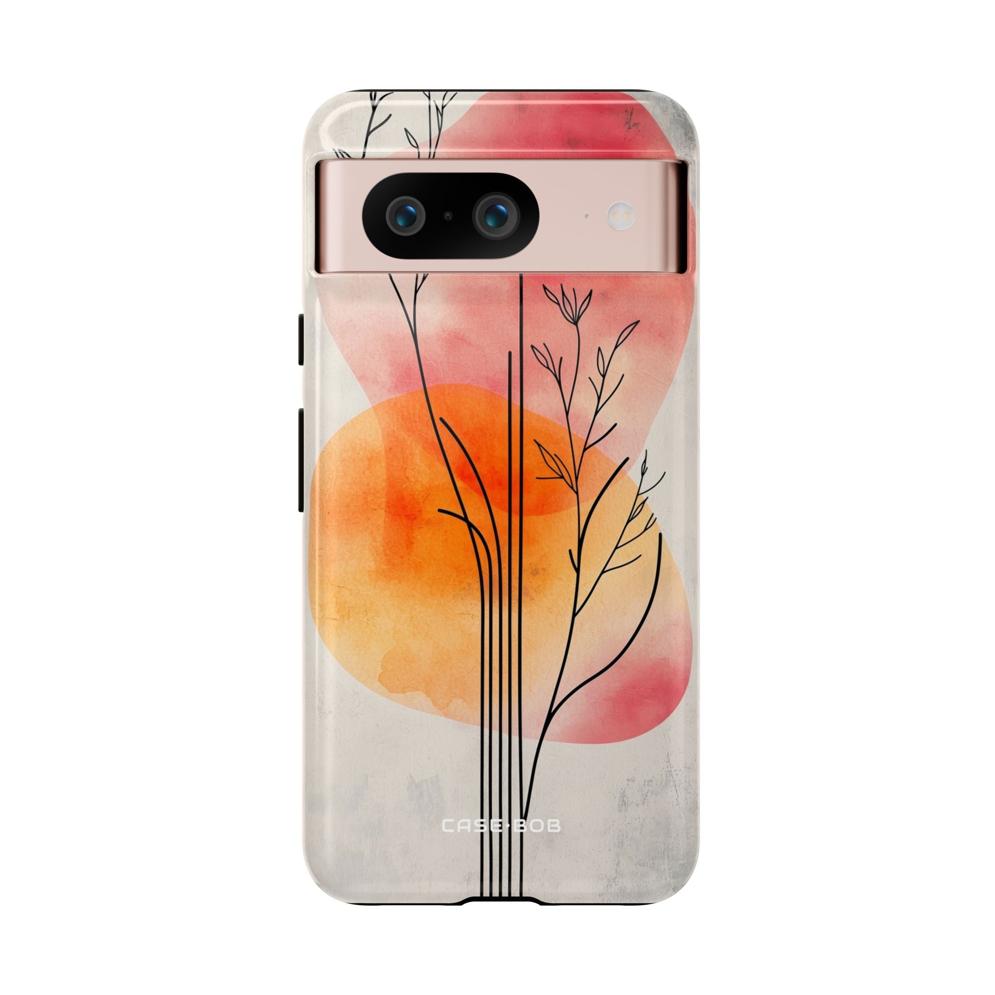 Curved Stem Sunset Google Pixel 8 Case - Tough
