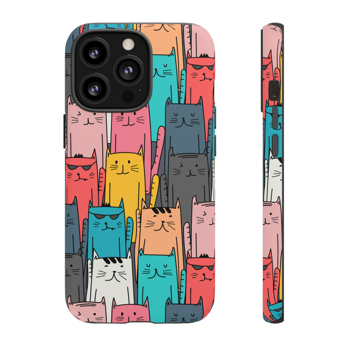 Colorful Cats - Protective Phone Case