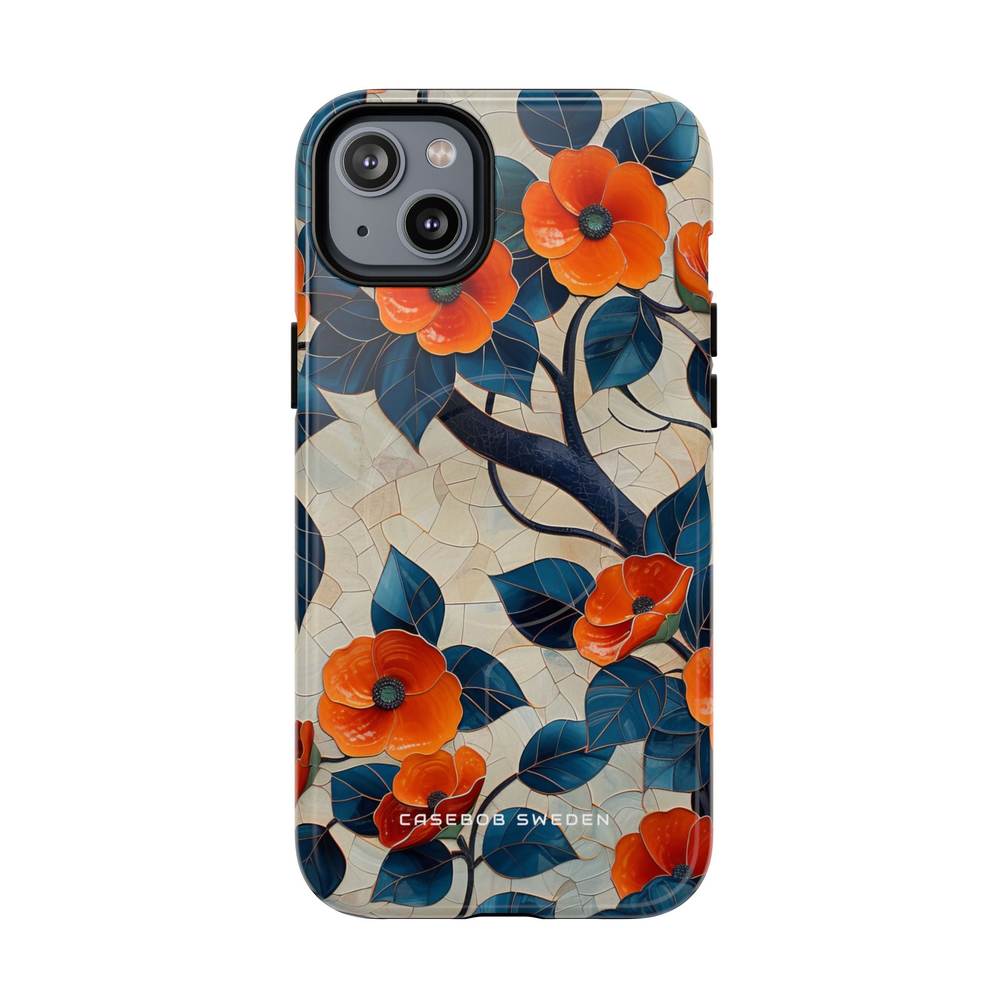 Orange Blossoms Mosaic Harmony iPhone 14 | Tough+ Phone Case