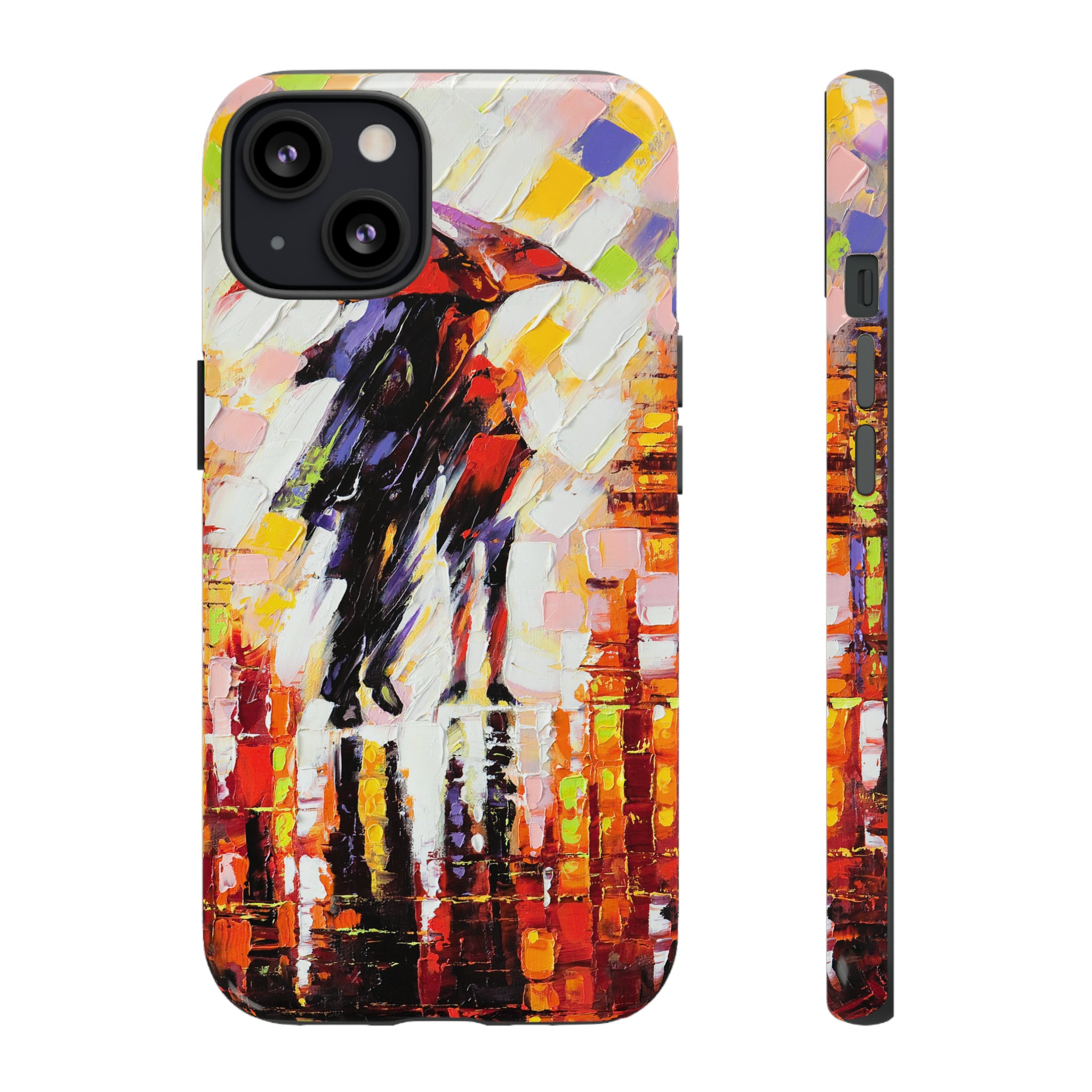 Oil Panting - Enamoured under Umbrella - Protective Phone Case