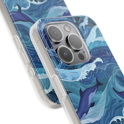 Dolphin Waves iPhone 15 Pro Case - Soft