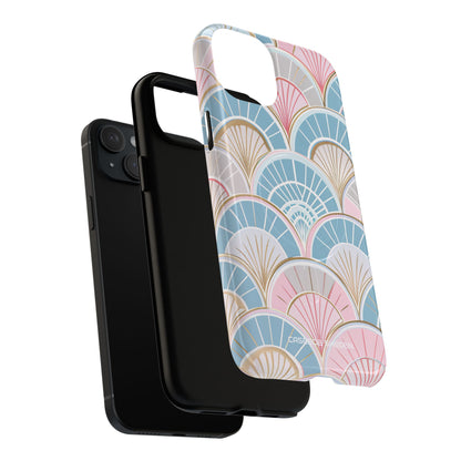 Art Deco Pastel Fan Pattern - Tough + MagSafe® iPhone 15 Phone Case