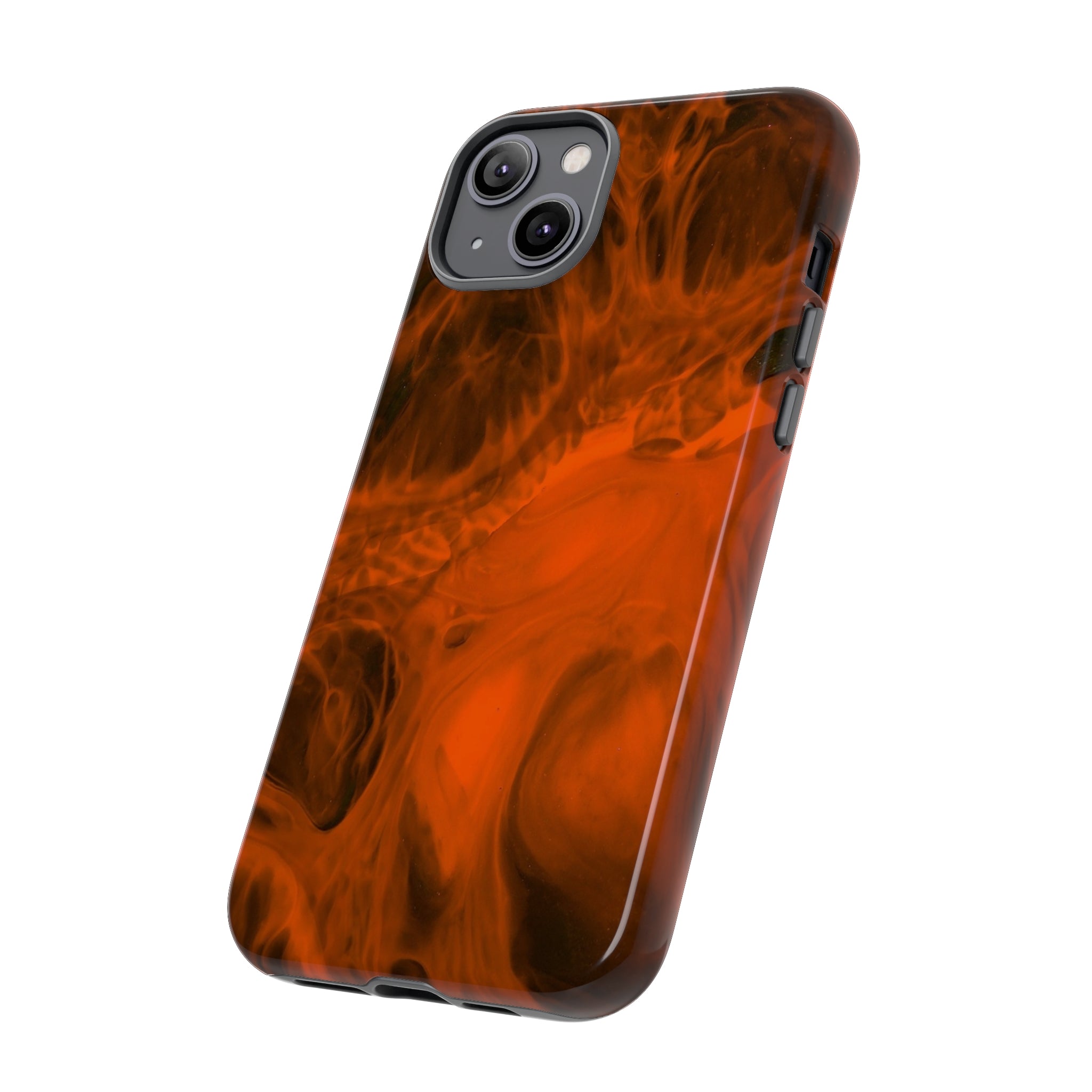 Red Flame Ink Art iPhone Case (Protective) Phone Case