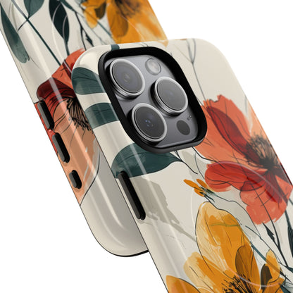 Elegant Floral Harmony iPhone 15 | Tough+ Phone Case