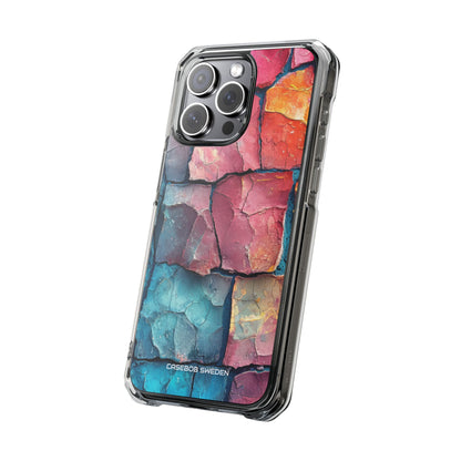 Cracked Earth Mosaic - Clear Impact iPhone 15 Phone Case