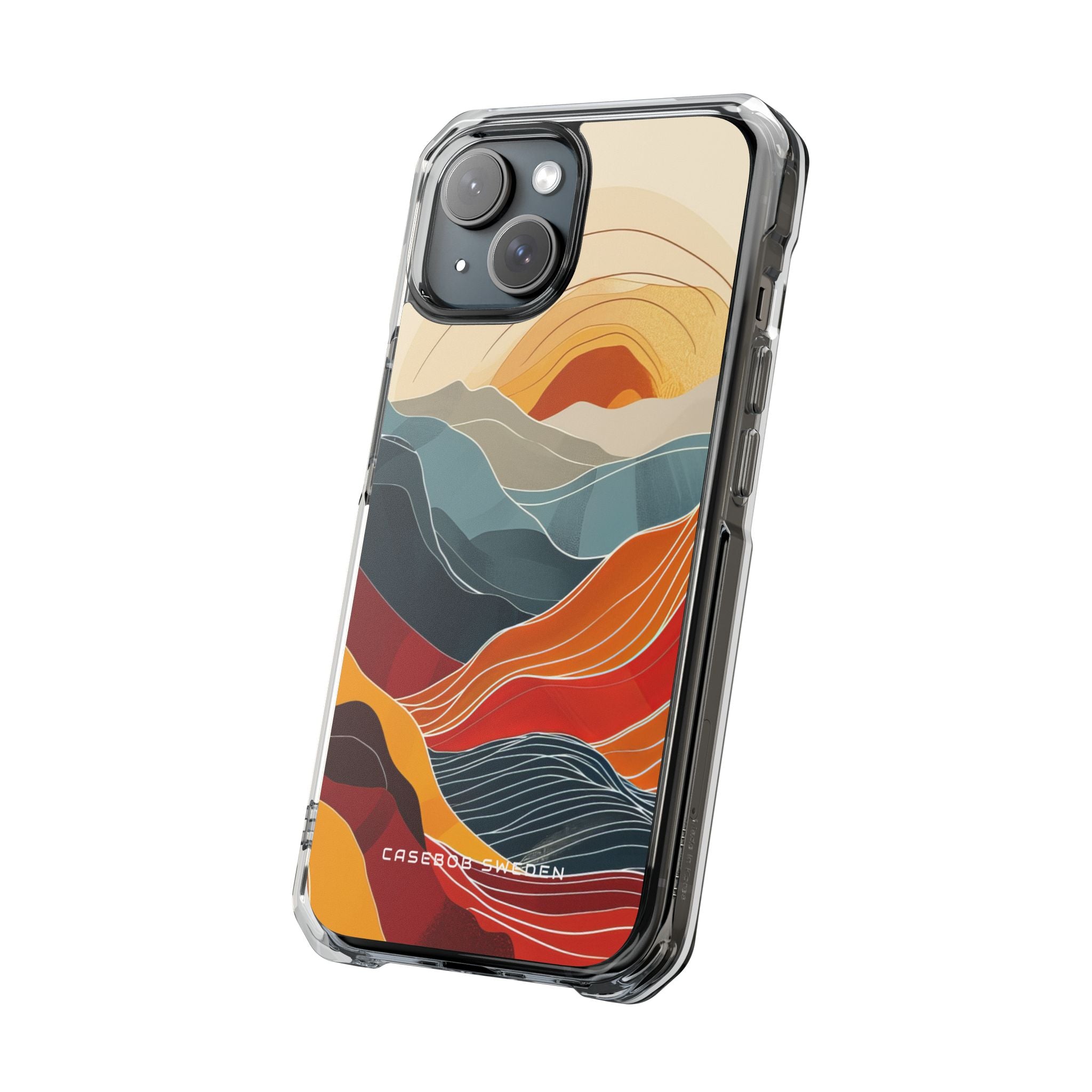 Harmonic Flow of Lines and Color iPhone 15 - Clear Impact Phone Case