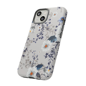 Watercolor Blue Summerflowers - Protective Phone Case