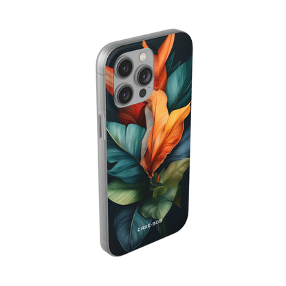 Tropical Leafburst iPhone 14 Pro Max Case - Soft