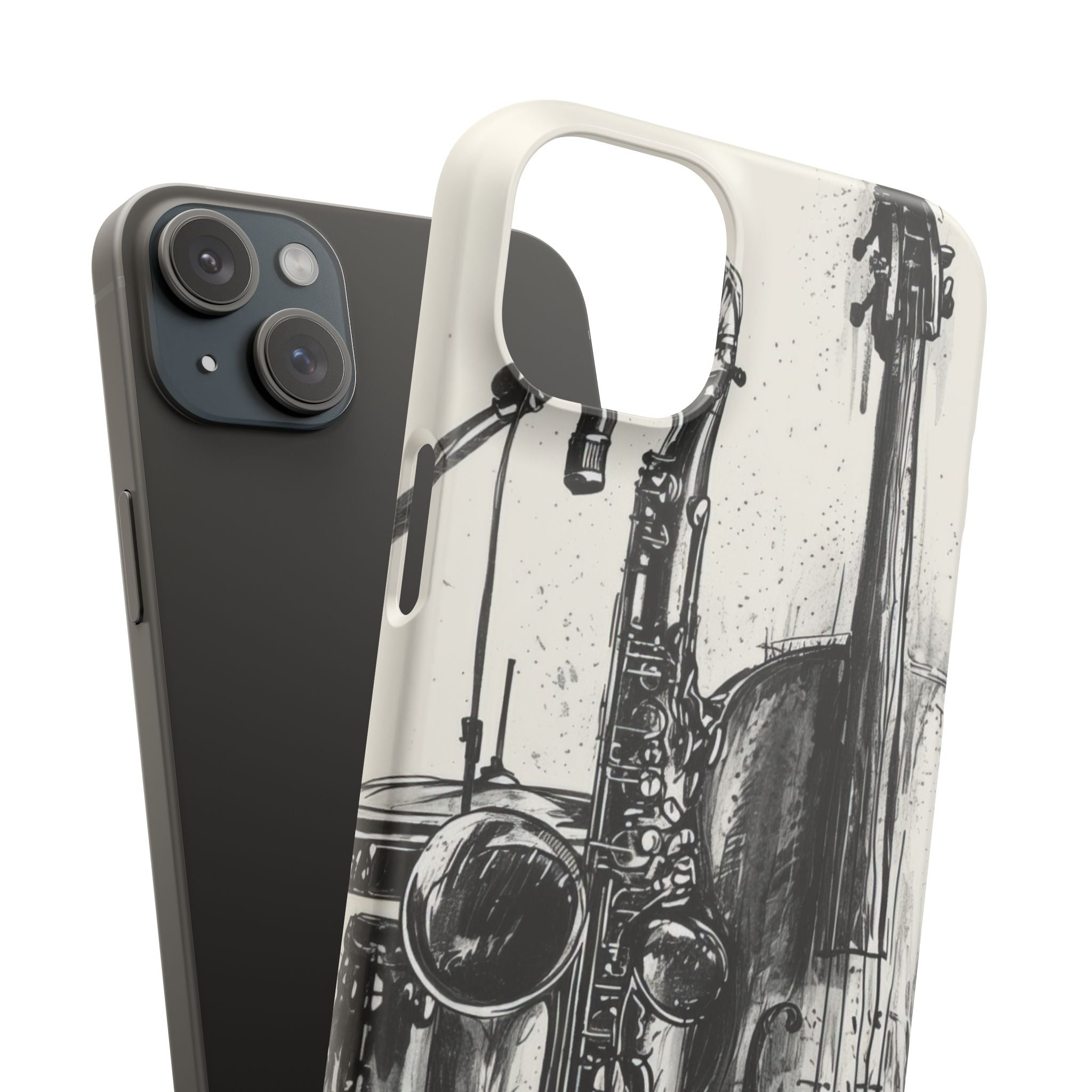 Jazz Instrument Line Symphony iPhone 15 - Slim Phone Case