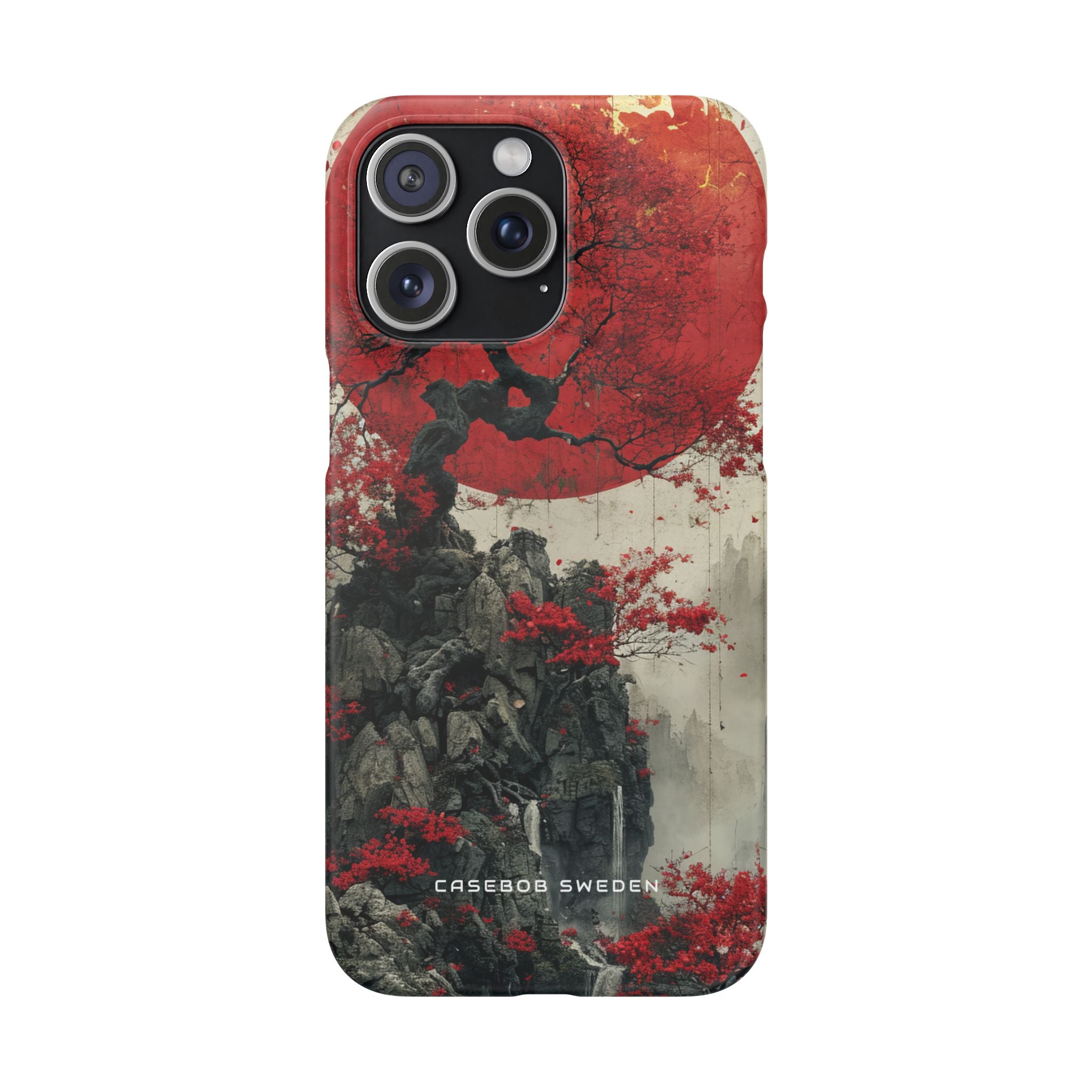 Zen Serenity in Red Harmony iPhone 15 - Slim Phone Case