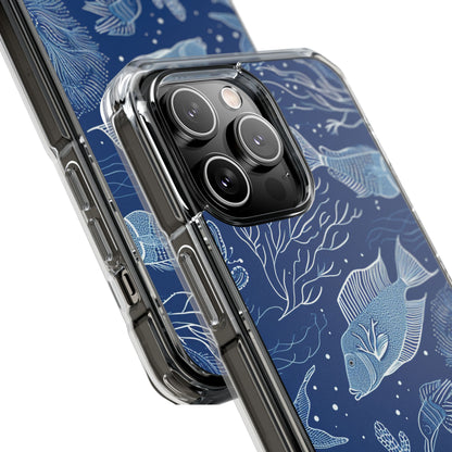 Navy Scale Reef iPhone 14 Pro Max Case - Impact