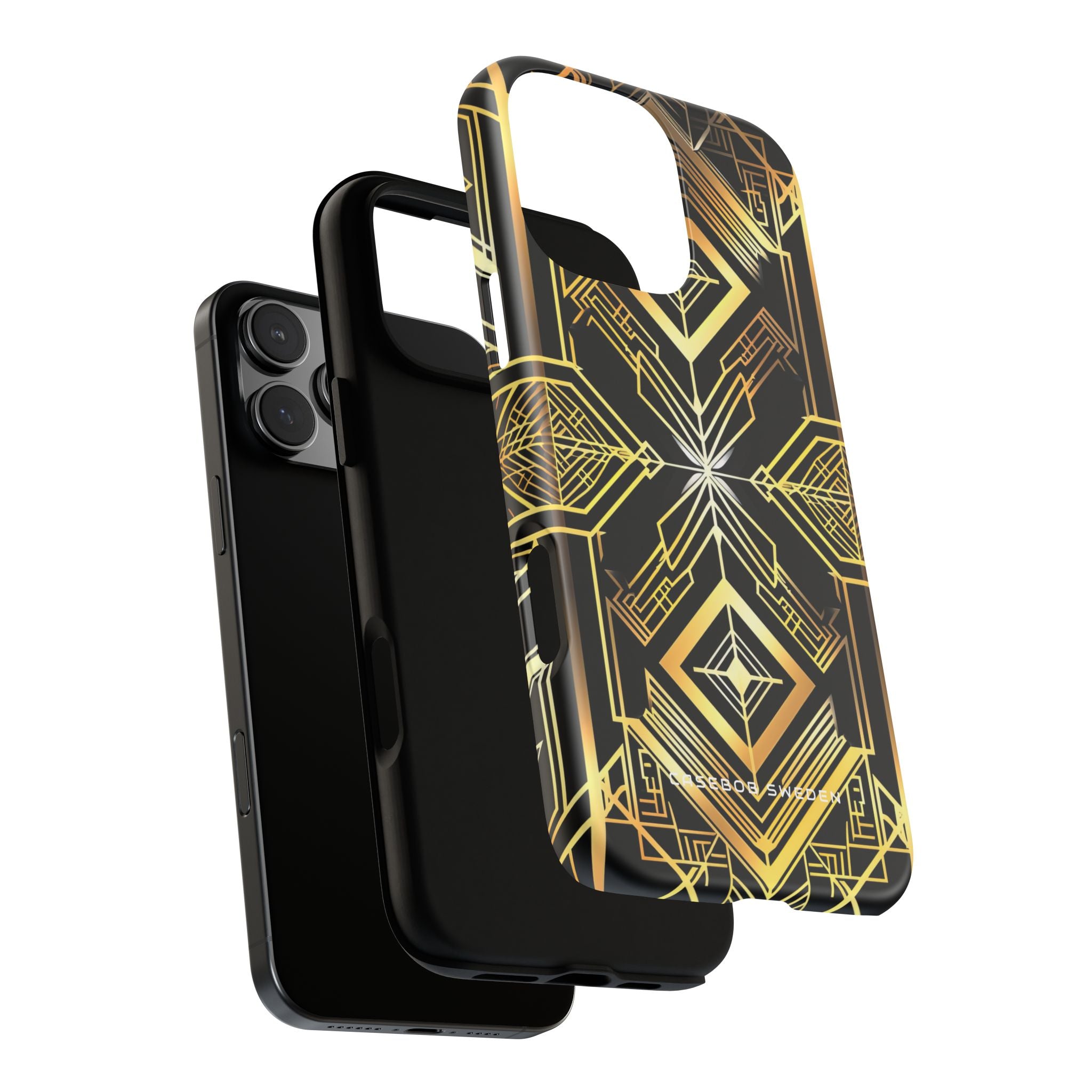 Golden Geometric Opulence iPhone 16 - Tough Phone Case