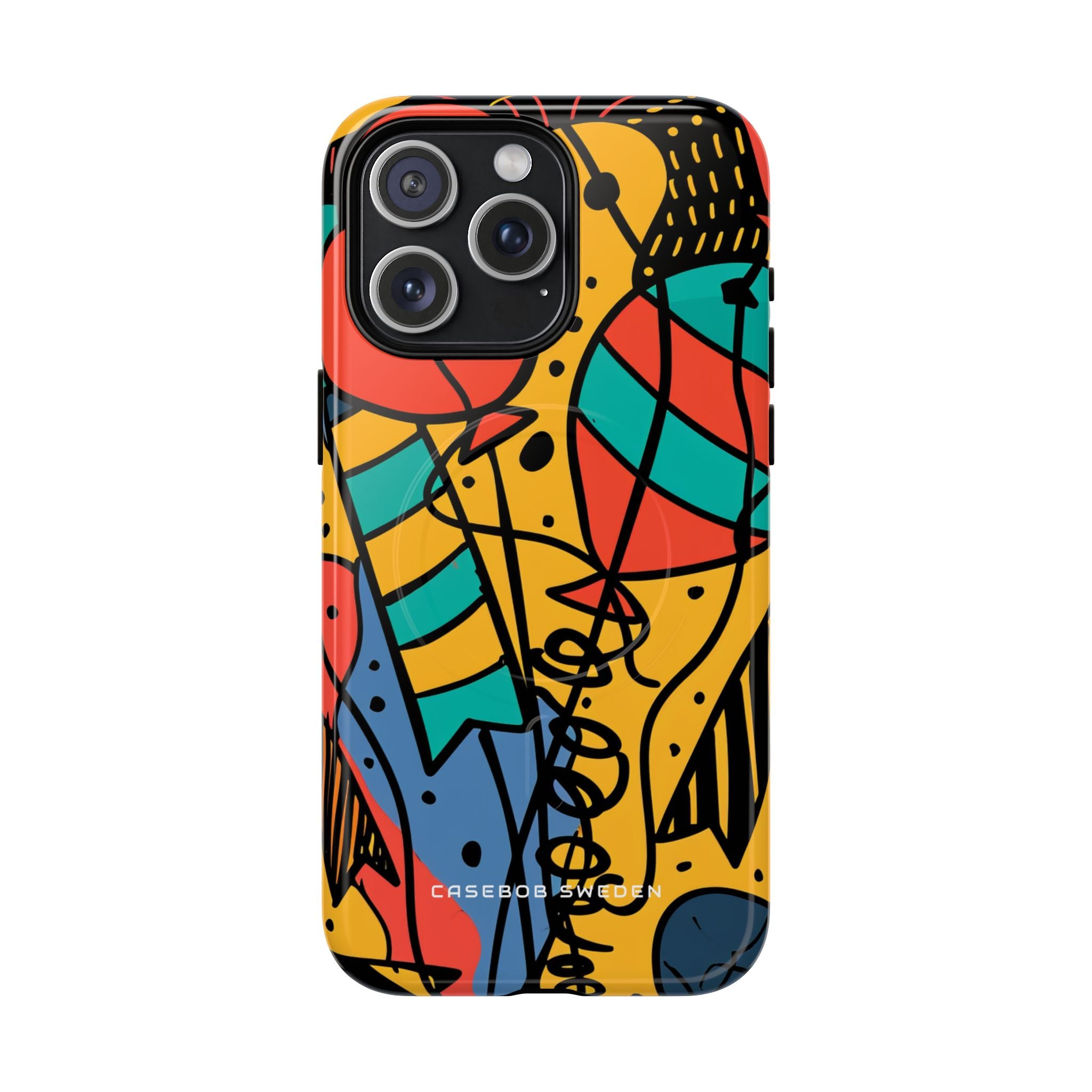 Playful Lines in Motion iPhone 15 | Tough+ Phone Case