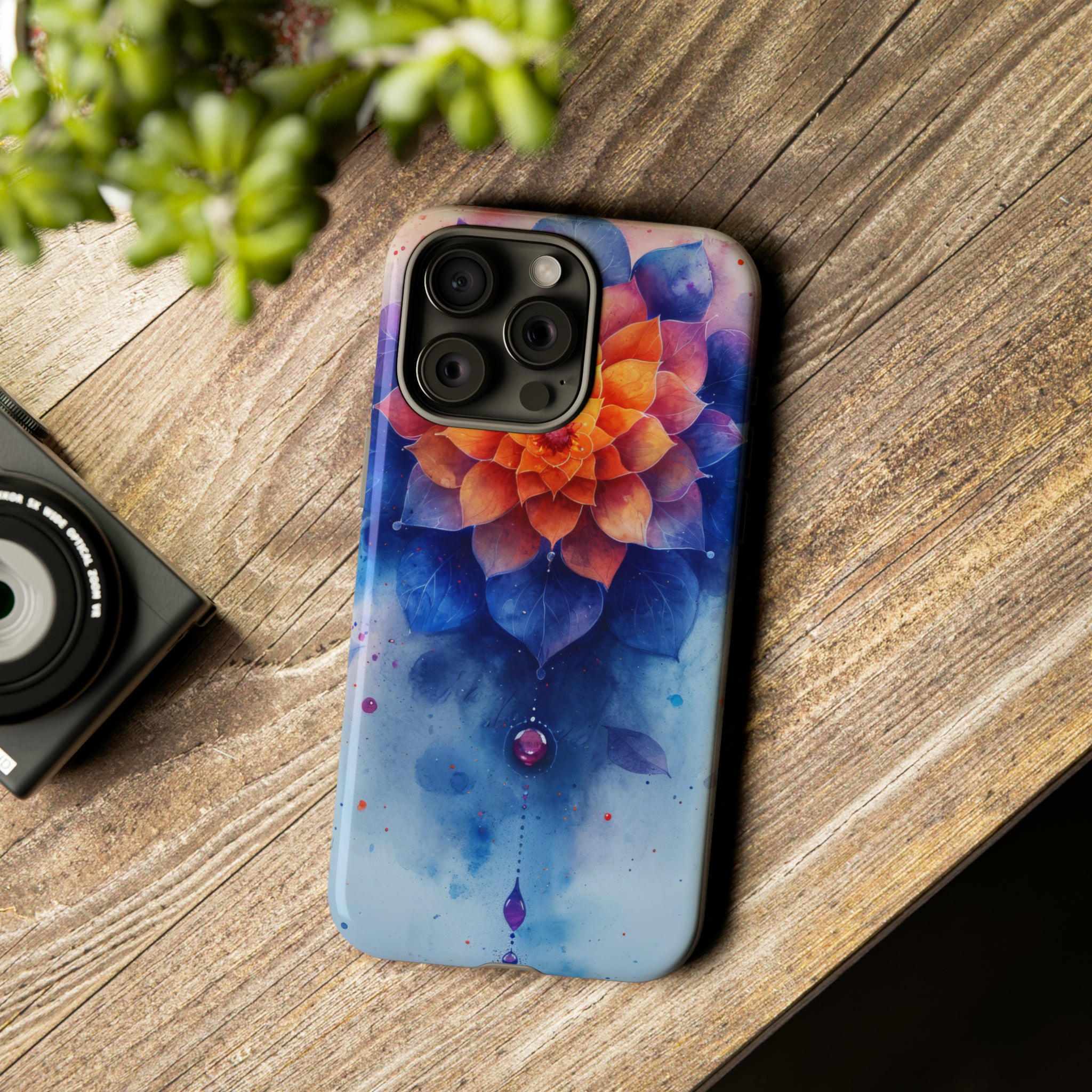 Blue Rose Mandala Serenity - Protective Phone Case