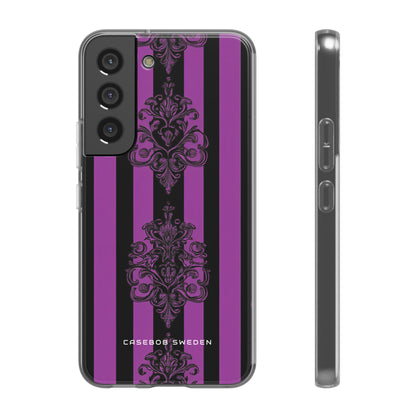 Gothic Elegance with Vertical Stripes and Ornamental Motifs Samsung S22 - Flexi Phone Case