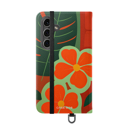 Orange Blossom Mosaic - Samsung S24 Cover - Wallet