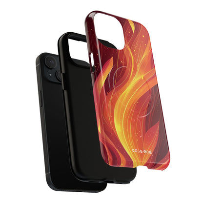 Flaming Flow iPhone 15 Case - Tough+