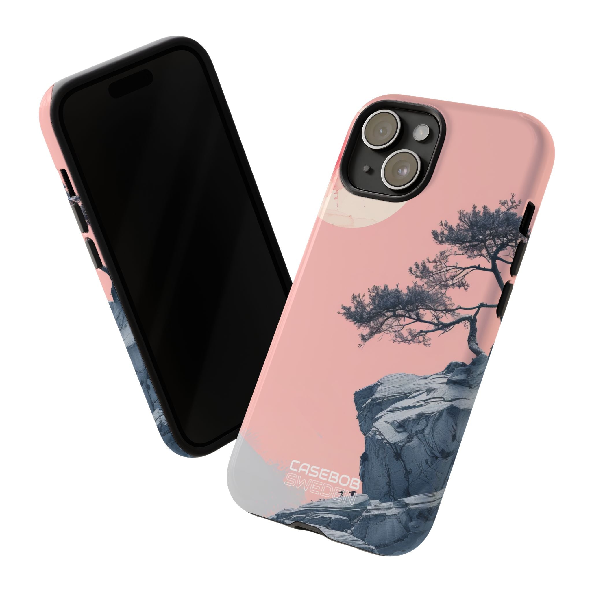 Solitudine sulla scogliera rosa iPhone 15 - Tough