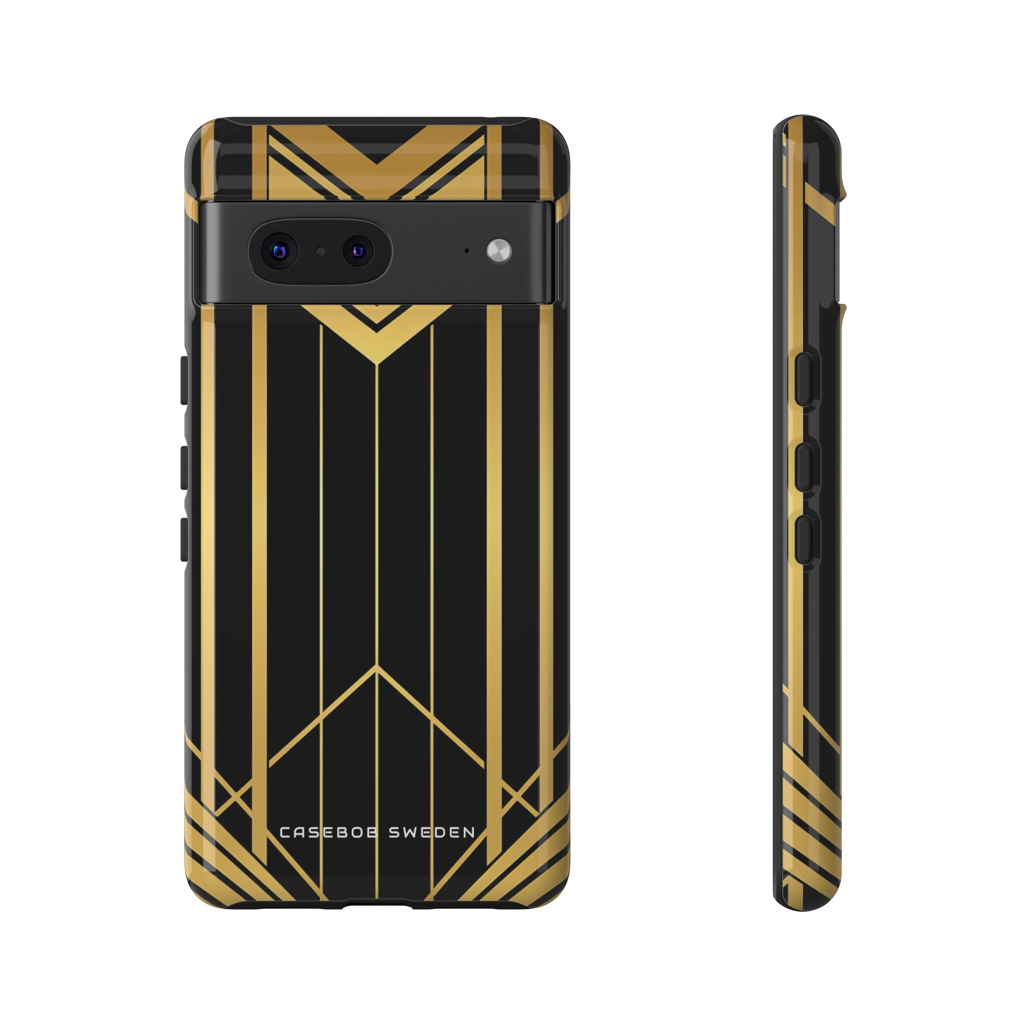 "Golden Art Deco Symmetry in Geometric Elegance" Google Pixel 7 - Tough Phone Case