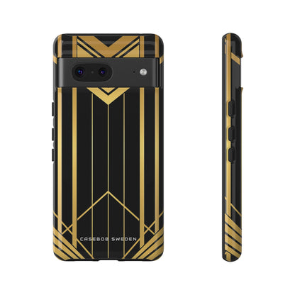 "Golden Art Deco Symmetry in Geometric Elegance" Google Pixel 7 - Tough Phone Case