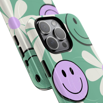 Smiley Daisy Glow iPhone 15 Pro Max Case - Tough+