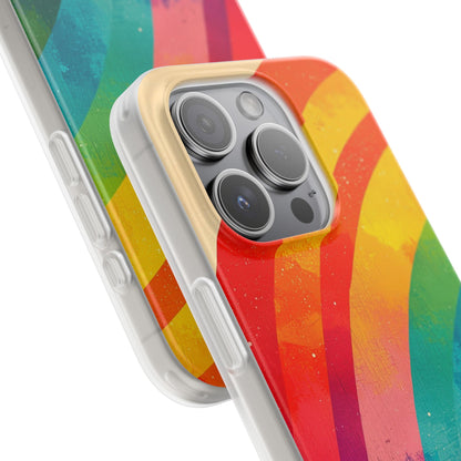 Textured Rainbow Arc iPhone 15 Pro Case - Soft