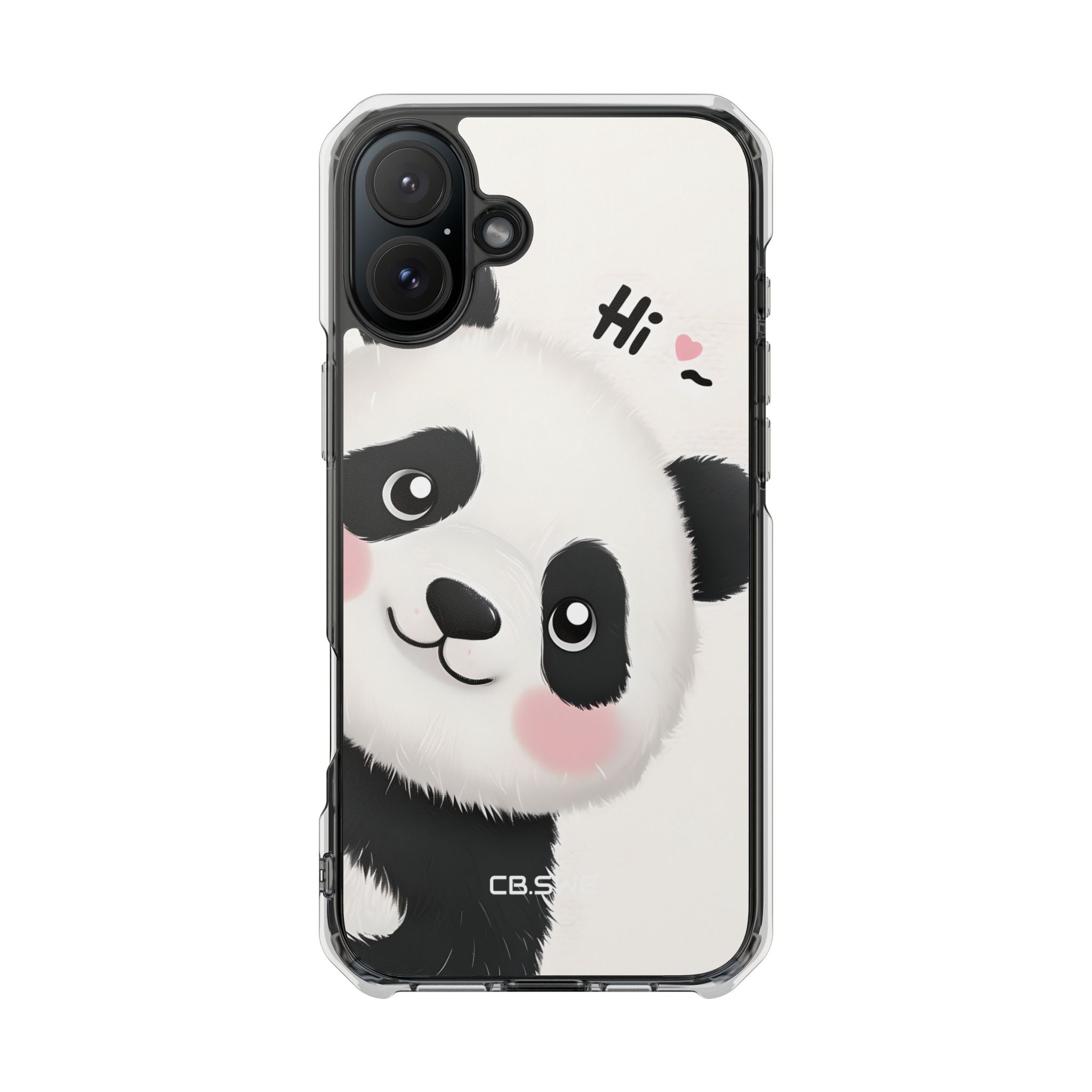 Entzückendes Panda-verspieltes Hi-Text-Telefon iPhone 16 - Impact Clear+