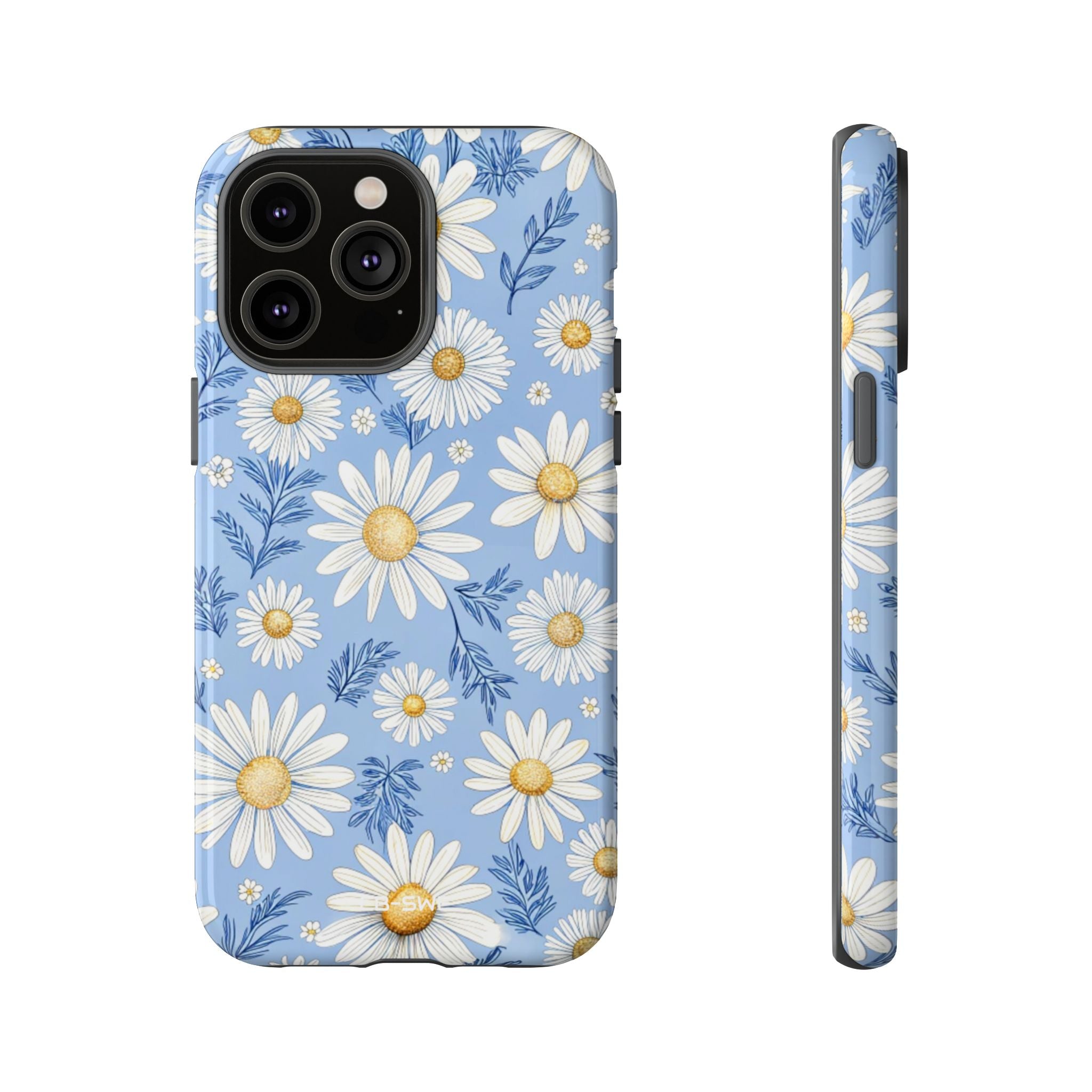 Daisies On Blue - iPhone Case